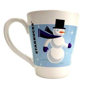 Starbucks Holiday Ceramic Coffee Mug Christmas Snowman Bunny Rabbit 2011 Tea Cup